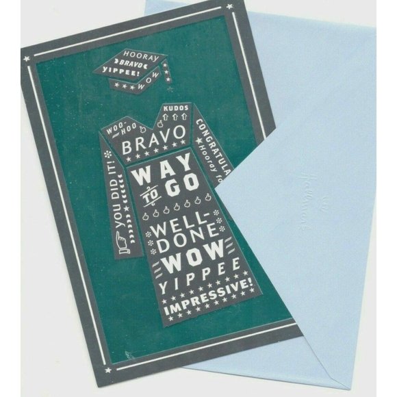 Shiny Congratulations Congrats  Graduate Graduation Wishes Greeting Card - Picture 1 of 4